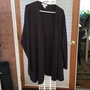 3/4 length brown chic sweater